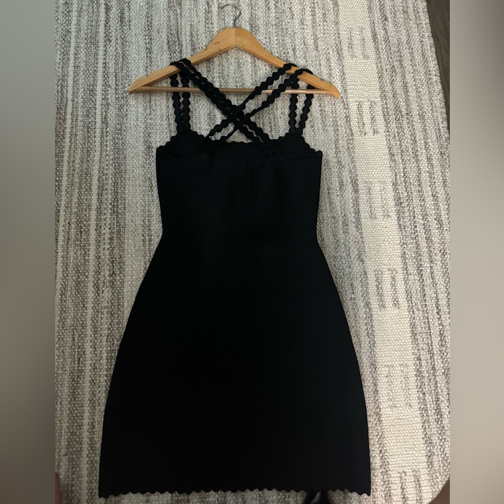 Victoria Beckham Knit Bodycon Dress Black With Tags